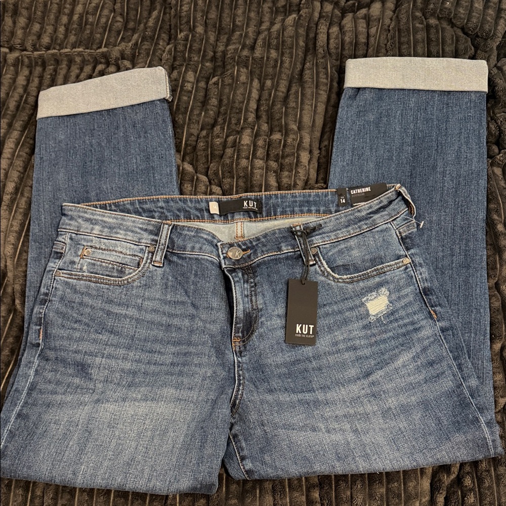 Kut from the Kloth Dark Blue Catherine Boyfriend Jeans